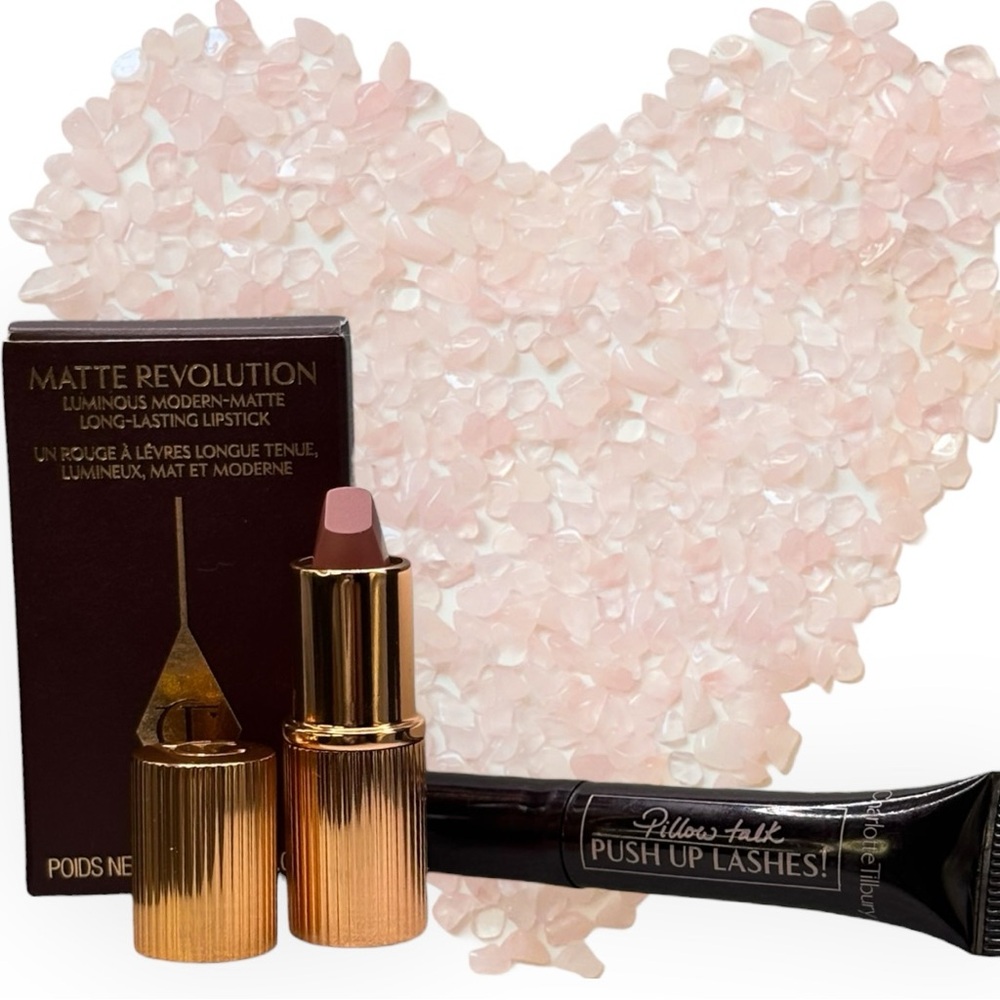 Matte Revolution PILLOW TALK Lipstick & Pillow Talk Push-up mascara set NIB